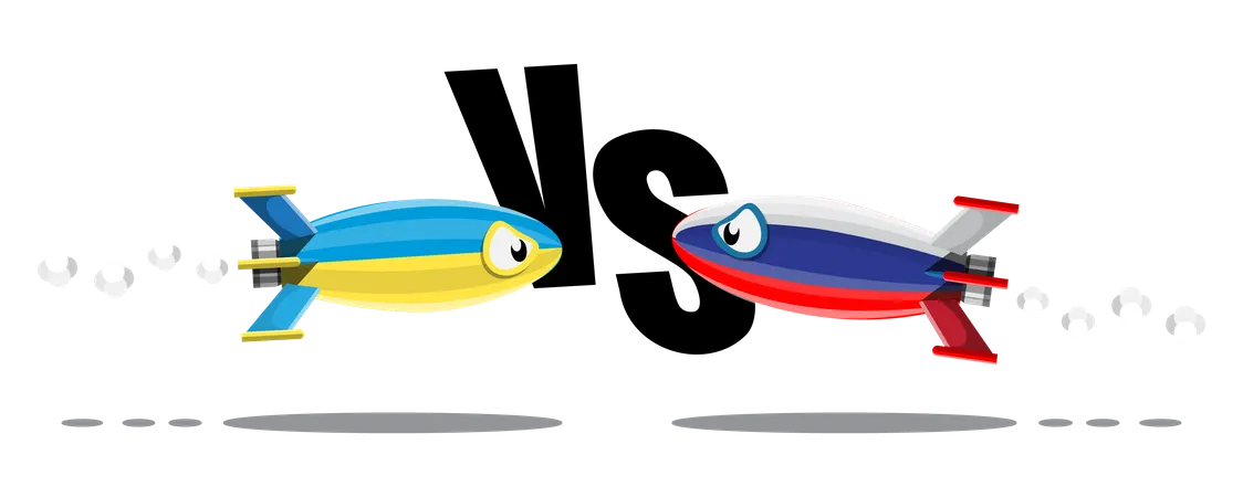 Ukraine VS Russia  Illustration