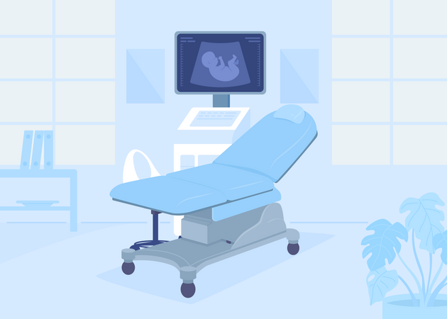 Ultrasound machine for pregnancy  Illustration