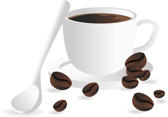 Uma xícara de café  Ilustração