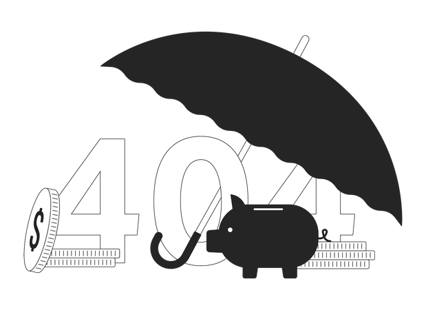 Umbrella cover savings error 404 flash message  Illustration