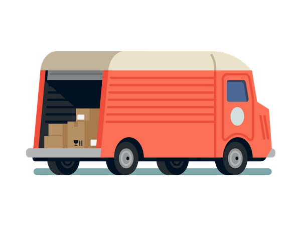 Umzugswagen  Illustration