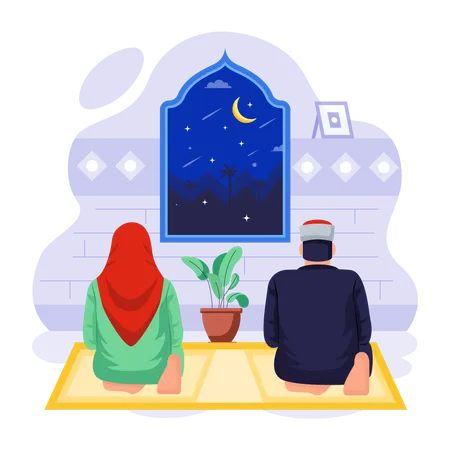 Le couple offre Salah  Illustration