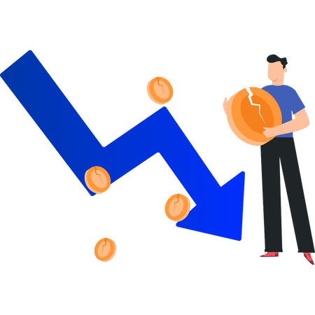 Un employé confronté à une crise inflationniste  Illustration
