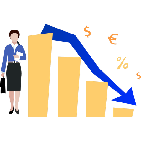 Un employé fait face à la crise du marché de la cryptographie  Illustration