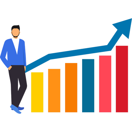 L'homme d'affaires réalise d'énormes profits  Illustration