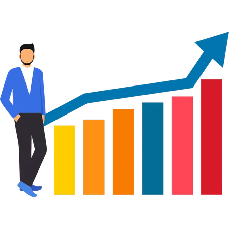 L'homme d'affaires réalise d'énormes profits  Illustration