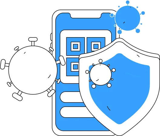 Un médecin fournit des informations sur le coronavirus via une application médicale  Illustration