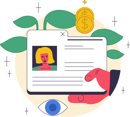 Un nouvel utilisateur a créé un compte sur les réseaux sociaux  Illustration