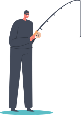 Un pirate informatique anonyme vole des données en ligne  Illustration