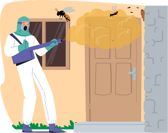 Un service de lutte antiparasitaire s’attaque efficacement aux infestations de guêpes  Illustration