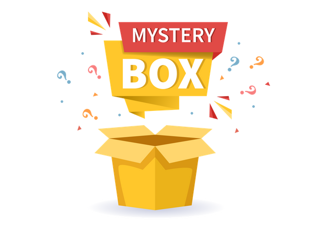 Unboxing mystery box Illustration