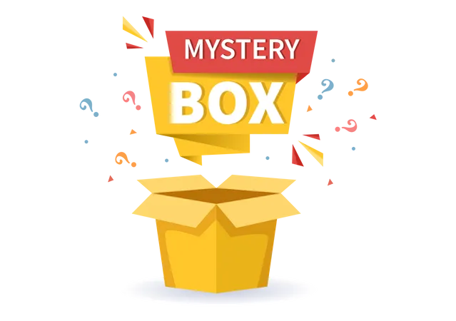 Unboxing mystery box  Illustration