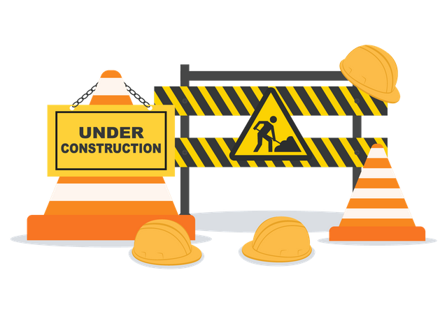 Under Construction Banner  Illustration