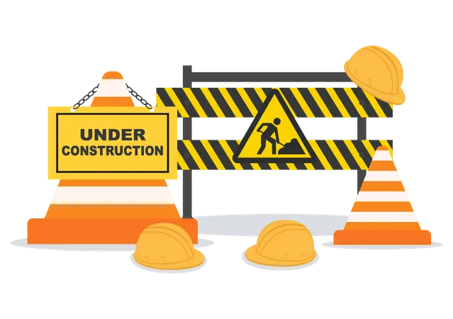 Under Construction Banner  Illustration