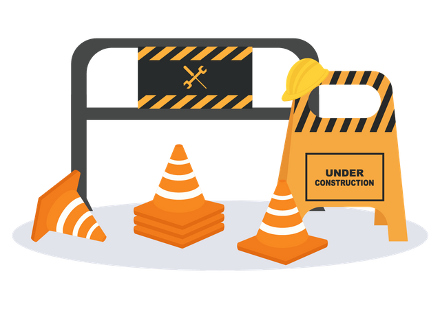 Under Construction sign Illustration