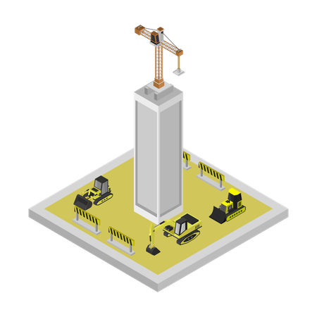 Under Construction Site  Illustration