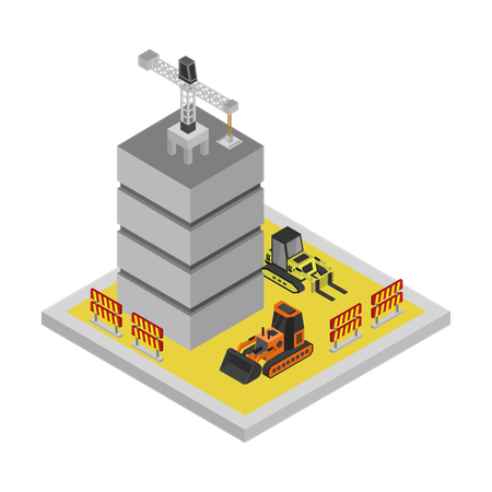 Under Construction Site  Illustration