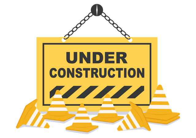 Under Construction warning Illustration