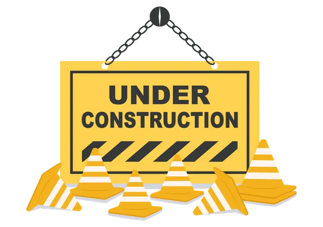Under Construction warning Illustration