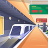 illustrations of train station