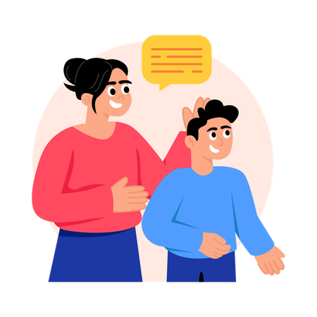 Understanding between couple  Illustration