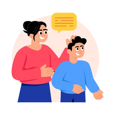 Understanding between couple  Illustration