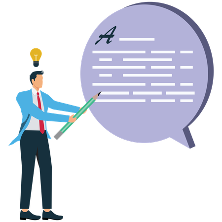 Understanding or effective handwriting manuscript  Illustration