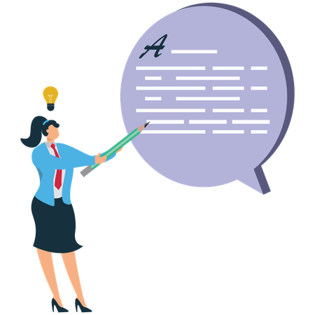 Understanding or effective handwriting manuscript  Illustration