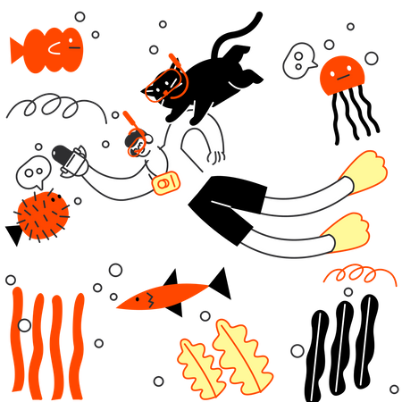 Underwater echoes  イラスト