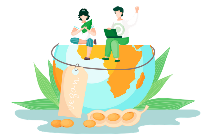 Une alimentation saine dans le monde  Illustration