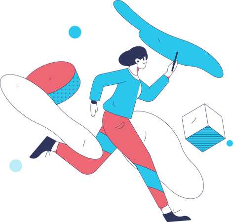 Une employée garde une trace du temps de fonctionnement  Illustration