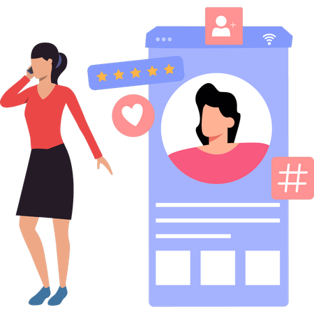 Une femme d'affaires donne une étoile à son employé  Illustration