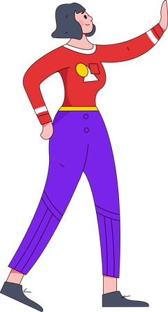 Une femme dit d'arrêter  Illustration
