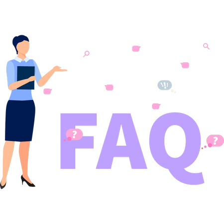 La fille parle des services FAQ  Illustration