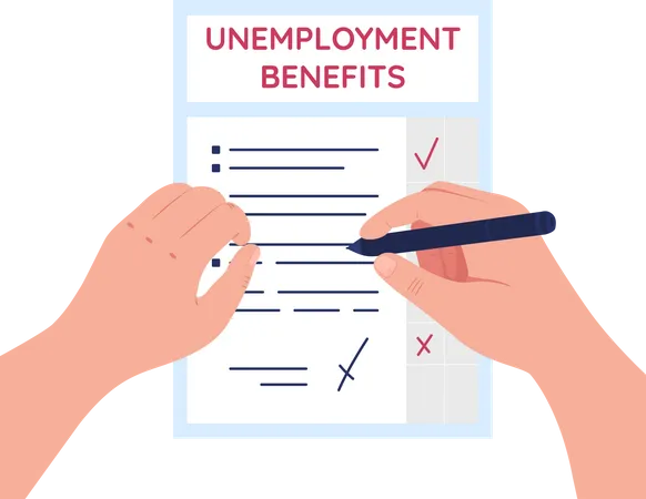 Unemployment benefits  Illustration