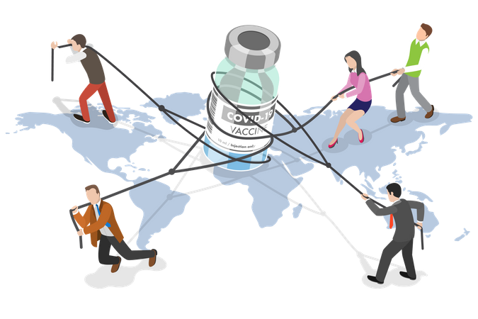 Unequal Covid Vaccine Distribution  Illustration