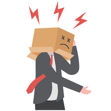 Unhappy businessman  Illustration