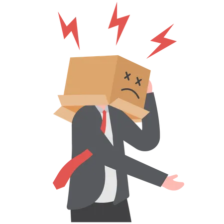 Unhappy businessman  Illustration