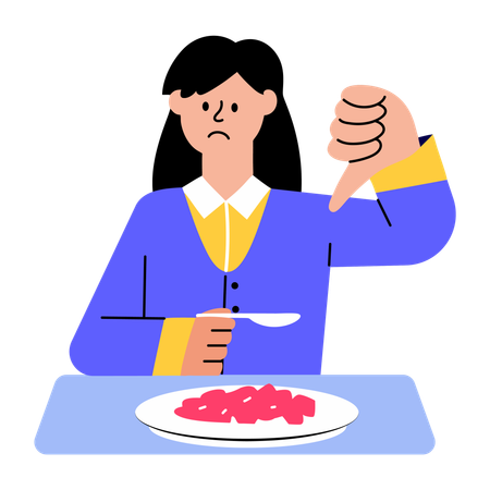 Unhappy customer gives negative feedback on delivery status  Illustration