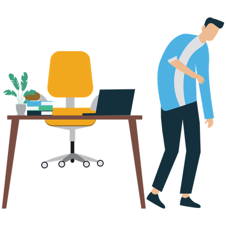 Unhappy Employee at Work  Illustration