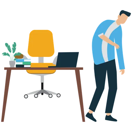 Unhappy Employee at Work  Illustration