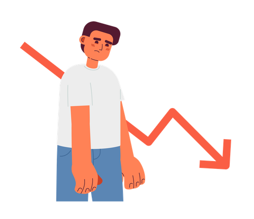 Unhappy investor  Illustration