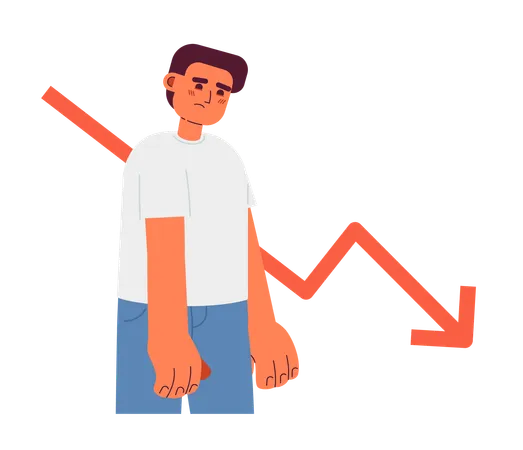 Unhappy investor  Illustration