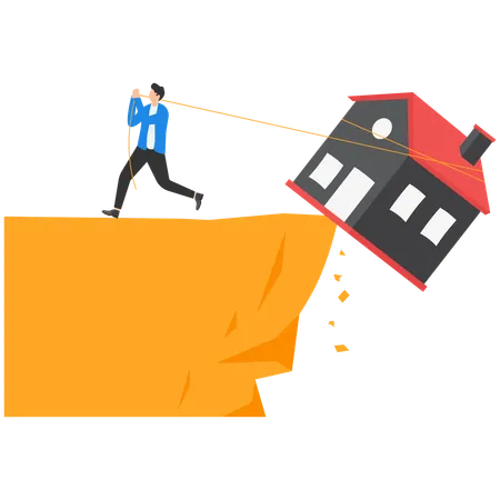 Unhappy man can lose right to own property due to debts  Illustration