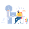 illustration for unhappy employee
