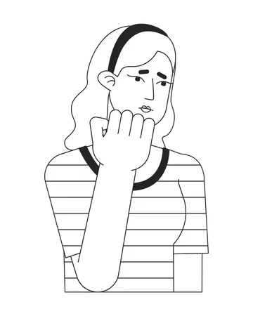 Unhappy woman  Illustration