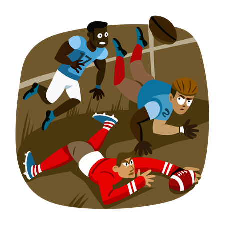 União do rugby  Ilustração