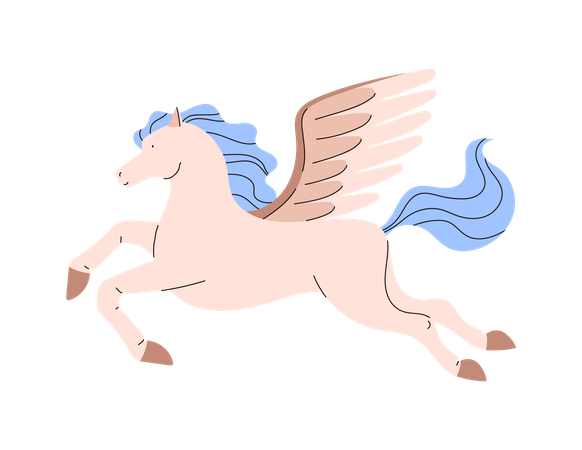 Unicorn running  Illustration