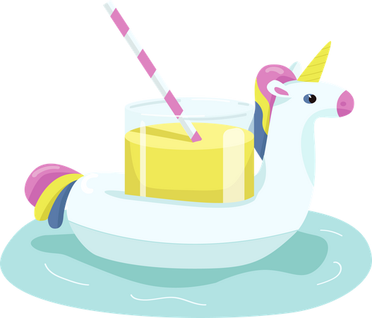 Unicornio inflable  Ilustración