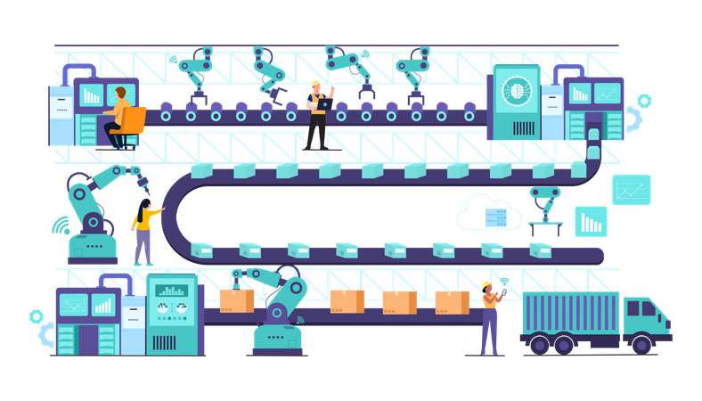 Unidade de Produção Inteligente  Ilustração